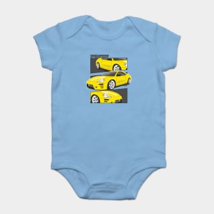 Yellow Mitsubishi Eclipse 3g Baby Bodysuit